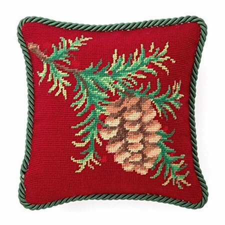 PUESTA EN ESCENA 10 x 10 in. Balsam Needlepoint Pillow PU3128302